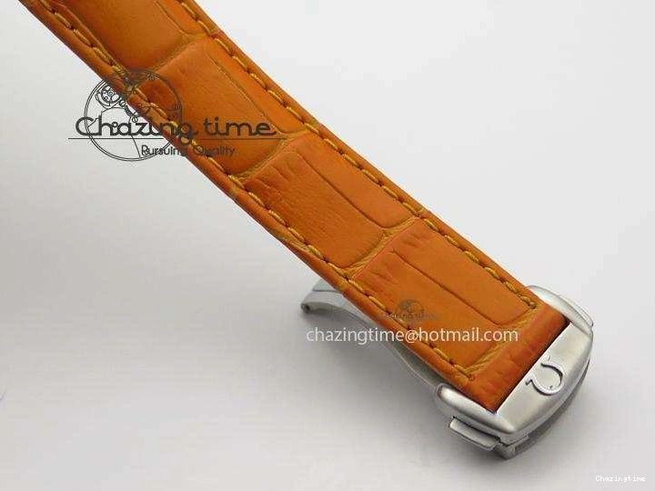 0214 Reliable Planet Ocean Professional SS V6F 37mm Ladies Orange Bezel On Orange Leather Strap A 8255